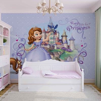 Disney Princess Sofia purple wall murals