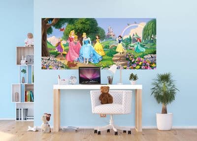 Disney Princesses Panoramic mural wallpaper 202x90cm
