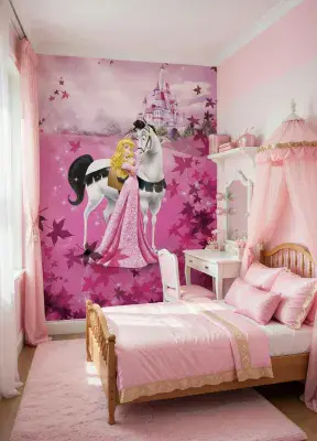 Disney Sleeping Beauty Princess Bedroom Photo Wallpaper
