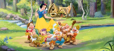 Disney Snow White Panoramic wall mural 202x90cm  photo wallpaper