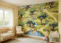 Winnie the Pooh forest nursery wallpaper - UK shop