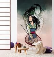 Brave Mulan girl's bedroom wall mural wallpaper 200 x 280 cm | Shop online