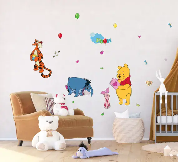 Winnie The Pooh Wall Stickers Set 42.5 x 65 cm | Shop online