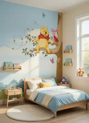 Disney Winnie The Pooh Toddler's Bedroom Photo Wallpaper