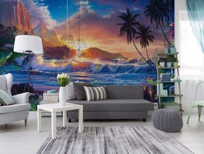 Dream fantasy Tropical Scene wall mural