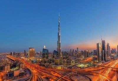 Dubai Burj Khalifah Tower non woven wallpaper