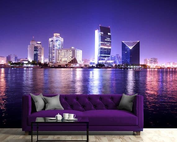 Dubai skyline wallpaper murals by Homewallmurals