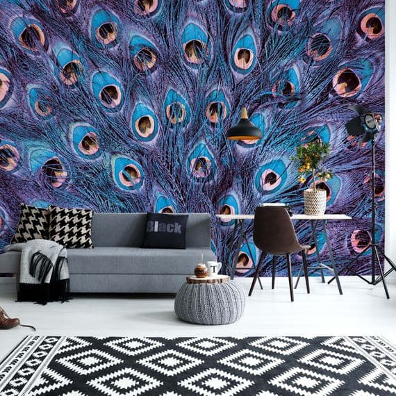 Wall mural photo wallpapers Peacock | Homewallmurals Shop