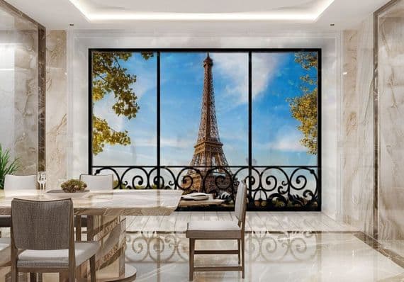 Eiffel Tower giant wall mural wallpaper for bedroom