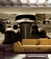 Old scrapped car wall murals | Homewallmurals.co.uk
