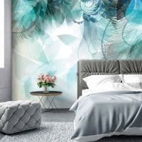 Photo wallpapers Feathers and leaves blue abstract and many more  | Buy it online