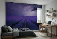 Field of Lavender Wall Mural Wallpaper | Premium Non-Woven