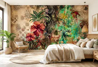 Floral Photo Wallpaper Hindu Pattern 368x254 cm