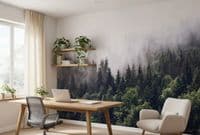 Living room photo wallpapers Fogy Forest | Shop online
