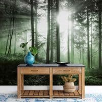 Living room photo wallpapers green forest | Shop online