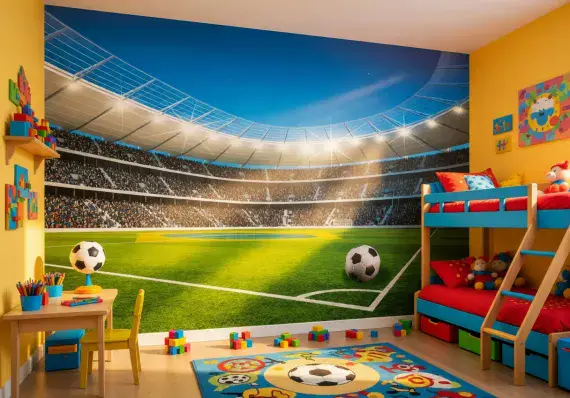 Boy's and Girl's Bedroom Soccer Photo Wallpapers  | Buy it online