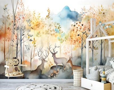 Forest Animals Non-Woven Photo Wallpaper