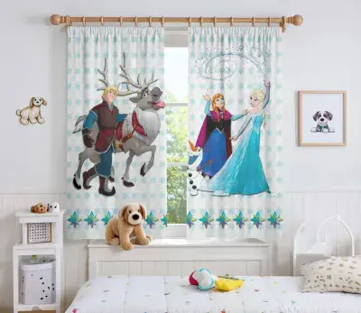 Frozen Pair of Disney Curtains 180x160cm 