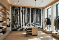 Living room photo wallpapers Ghost Forest | Shop online