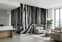Living room photo wallpapers Ghost Forest | Shop online
