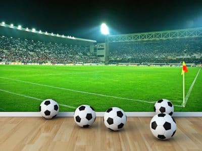 Green Football stadium wallpaper mural