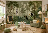 Jungle Animals Wall Mural | Kids Bedroom Wallpaper | Allwallpapers