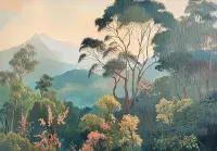 Green large trees Photo Wallpaper | Shop with Allwallpapers UK