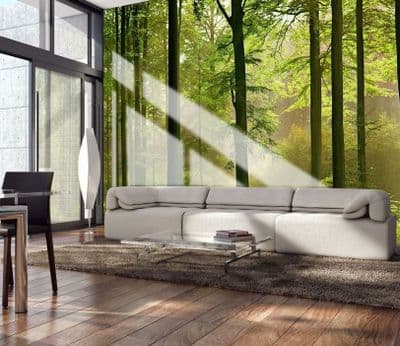 Green trees forest wall mural wallpaper