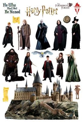 Harry Potter Hogwarts Stickers Set 42.5 x 65 cm Wall & Furniture Decals Set