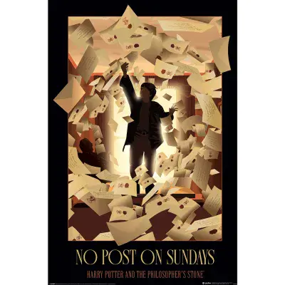 Harry Potter Large Poster 24x36 inch | 61x91,5 cm No Post on Sundays