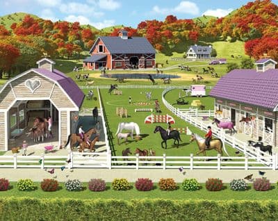 Horse and Pony Stables Bedroom wallpaper wall mural
