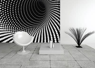 Illusion Twisted dots wallpaper murals