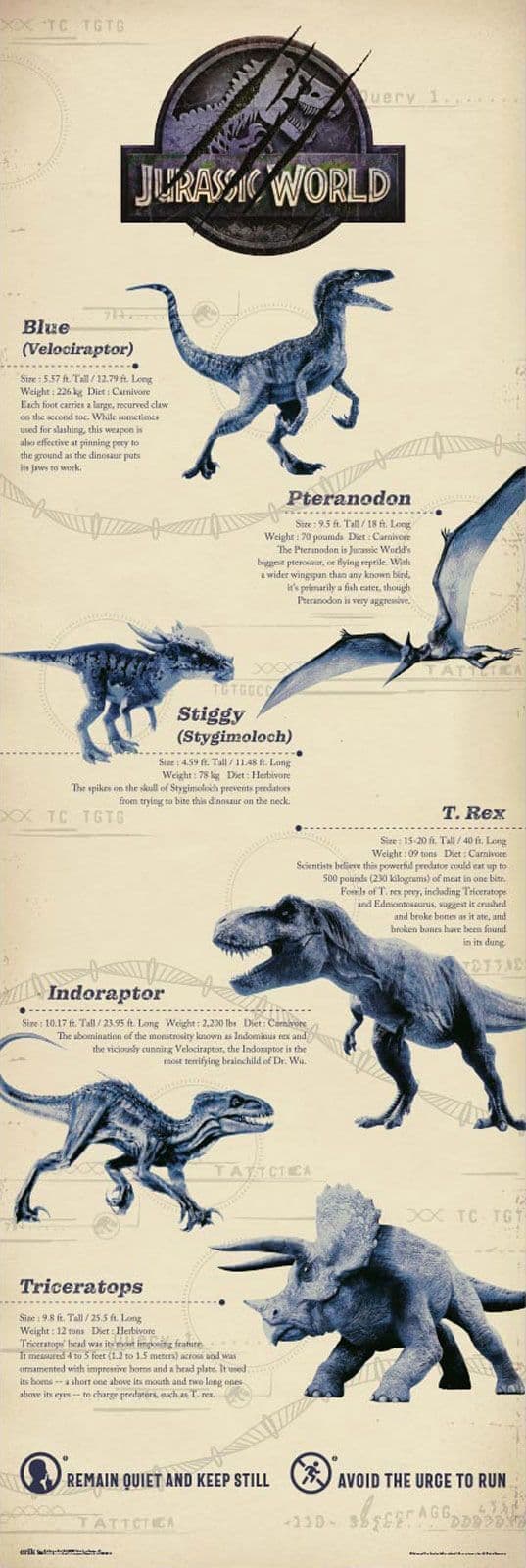 Jurassic World Dinosaurs 53x158 cm Movie Poster | Buy it now