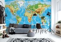 Map of The World wallpaper murals | Homewallmurals Shop