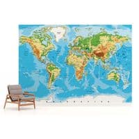 Map of The World wallpaper murals | Homewallmurals Shop