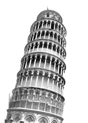 Leaning Tower of Pisa wallpaper mural