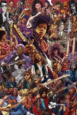 Legendary Guitarists Poster 61x91.5cm Large size