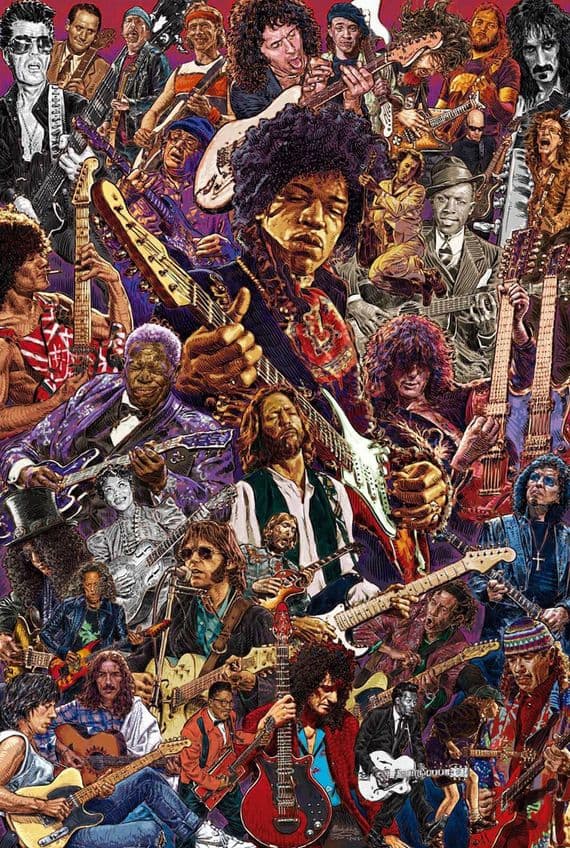 Legendary Guitarists 61x91,5 cm Music Poster | Buy it now