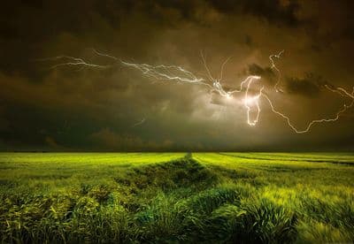 Lightning And Thunder wall mural wallpaper Premium
