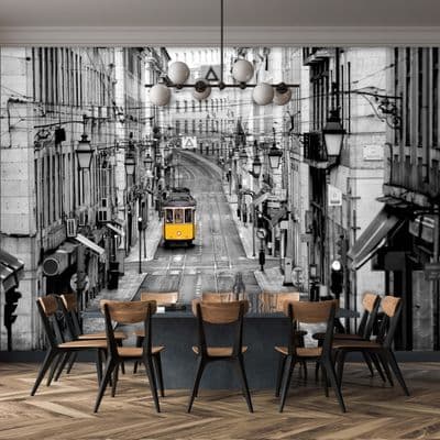 Lisbon streets paper photo wallpaper