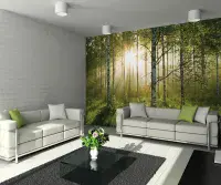 Living Room Summer forest wallpaper murals | Online store