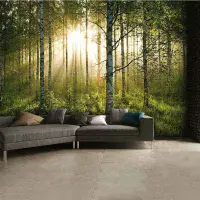 Living Room Summer forest wallpaper murals | Online store