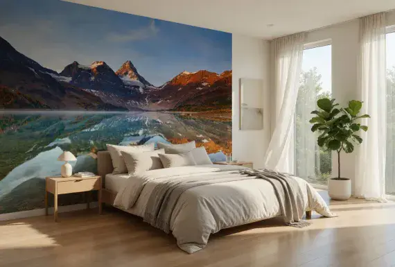 Living room photo wallpapers Magog Lake | Shop online