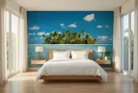 Living room photo wallpapers Island | Shop online