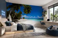 Maldives Beach Scene wall mural photo wallpaper UK shop