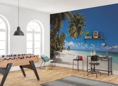 Maldives Beach Scene wall mural