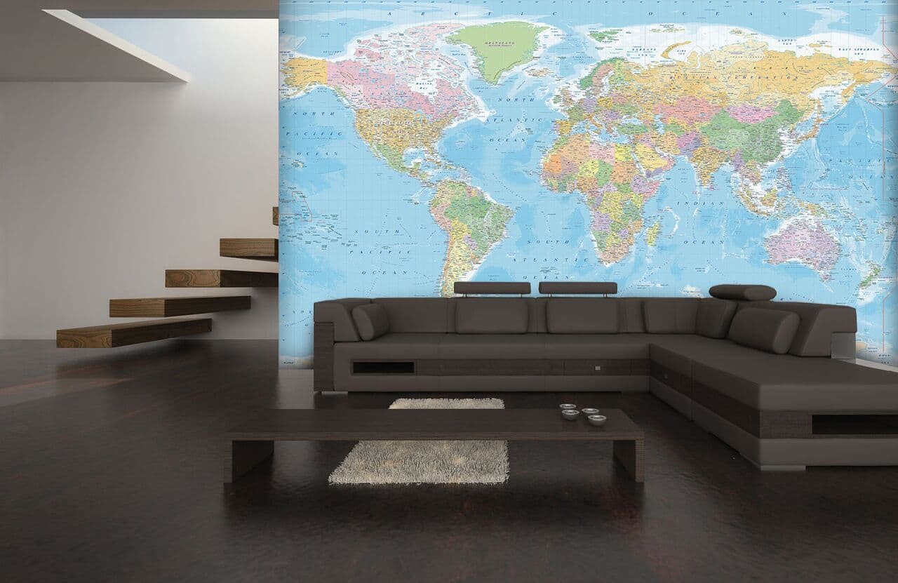 Buy Map of the World wall murals  Online store