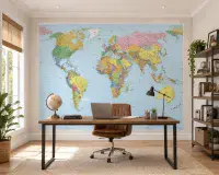 Map photo wallpaper decor | Buy it now