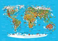 Children Map Premium wall murals | Buy it now