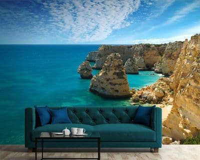 Marina cove - coast view wall mural